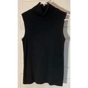 Carly Bamks Black Turtle Neck Sleeveless Sweater Small